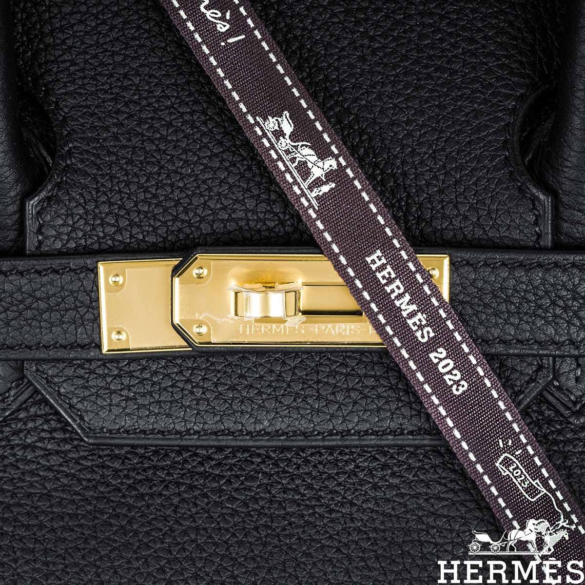 Hermes Birkin 30cm Bag Togo Calfskin Leather Gold Hardware, Noir CK89 -  SYMode Vip
